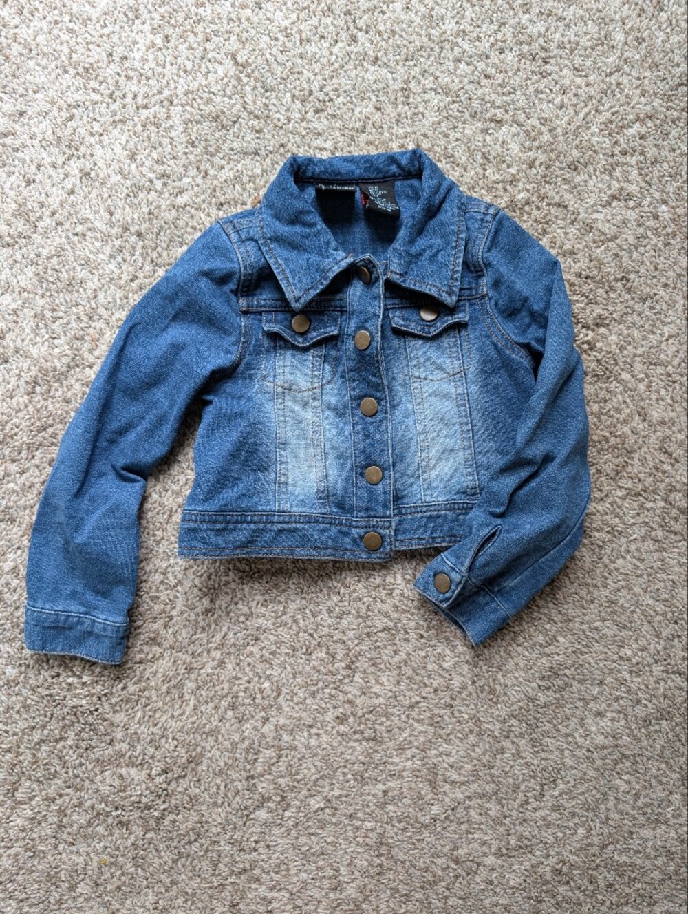Cynthia Rowley Little Girls Blue Denim Jacket - Classic Button-Up 4t Western
